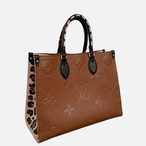 Louis Vuitton OnTheGo Tote Wild at Heart Empreinte Giant MM Cognac Brown Limited